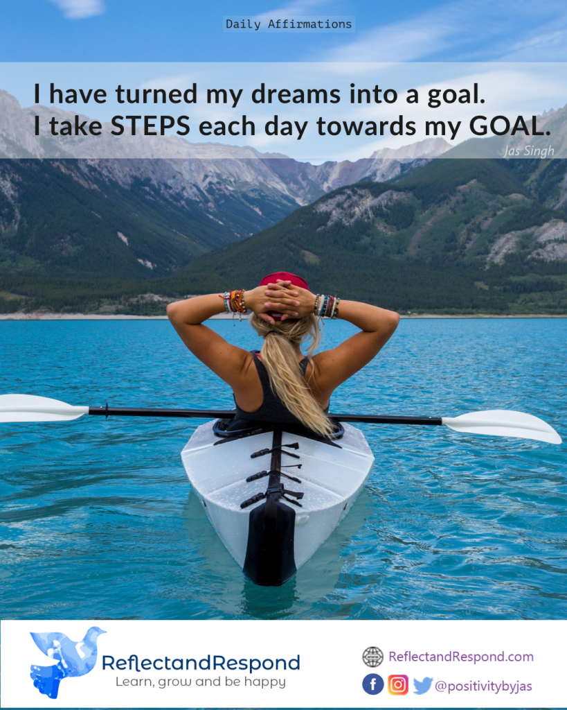 Daily affirmation goal dream and achieve
