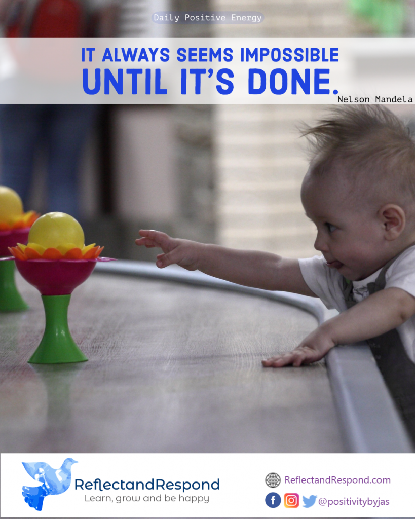 daily positive quote impossible until done
