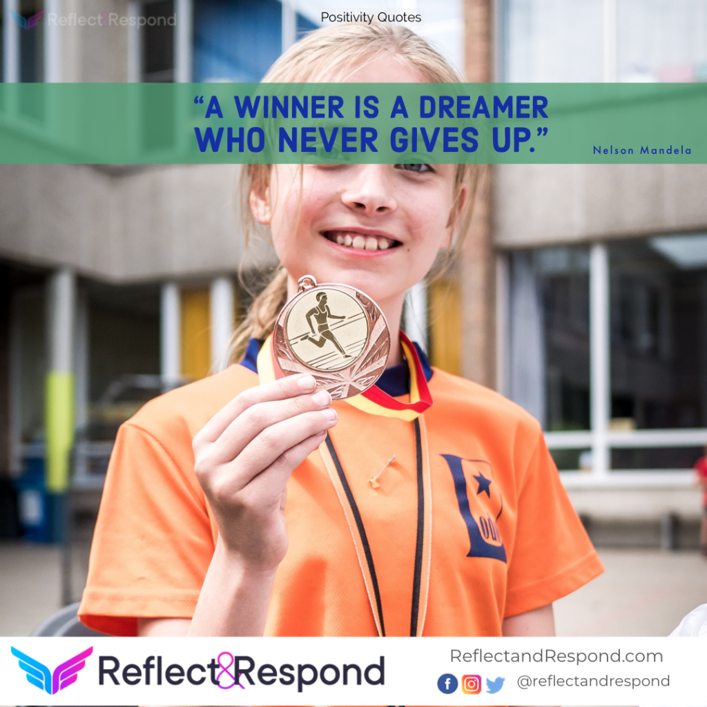 A winner is a dreamer who never gives up 1 Inspirational quote Winner never gives up