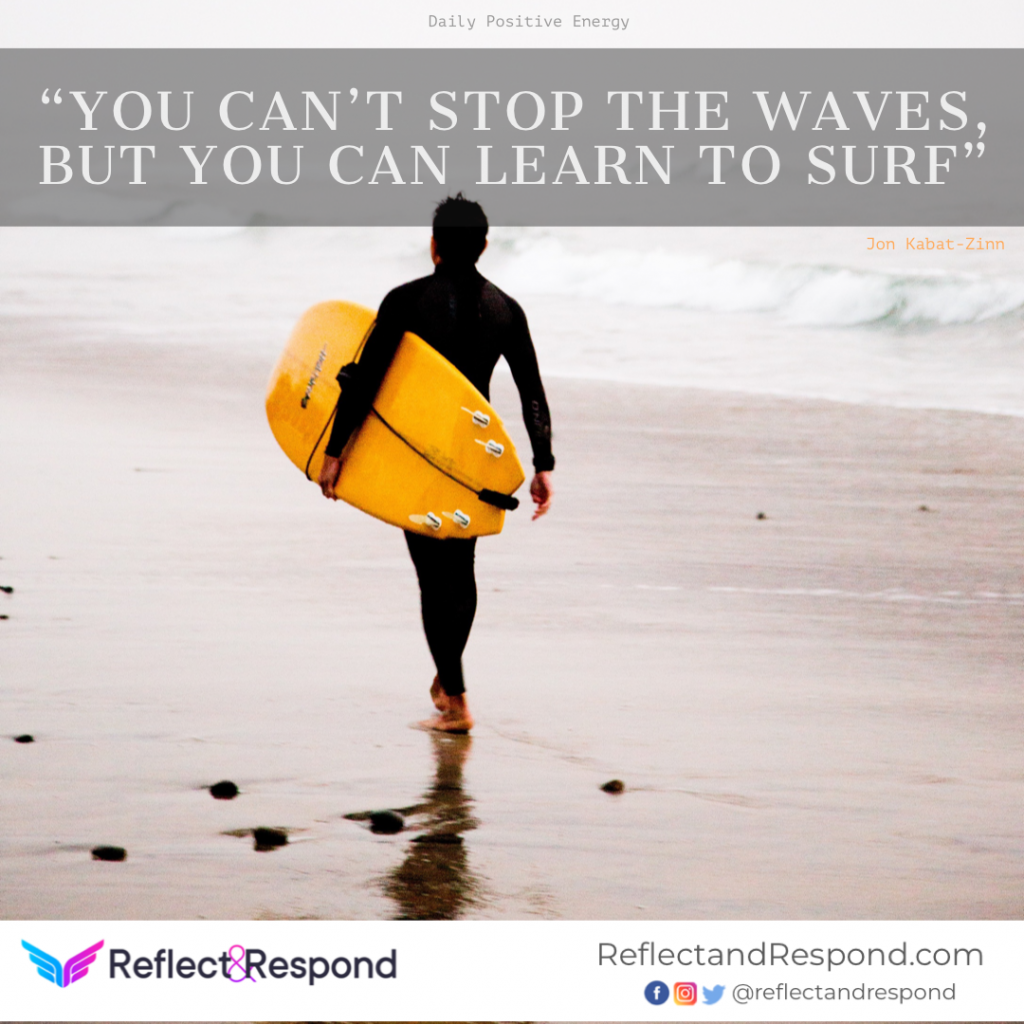 You can't stop the waves, but you can learn to surf 1 You can't stop the waves, but you an learn to surf